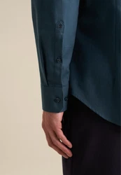 Seidensticker Flanellhemd Slim Langarm Kentkragen Uni Blau/Hellblau/Dunkelblau/Türkis