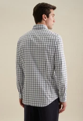 seidensticker Flanellhemd Slim Langarm Button-Down-Kragen 