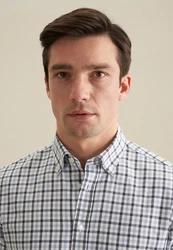 seidensticker Flanellhemd Slim Langarm Button-Down-Kragen 