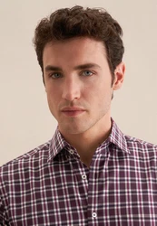 seidensticker Flanellhemd Regular Langarm Button-Down-Kragen Braun/Bordeaux/Dunkelbraun/Dunkelrot