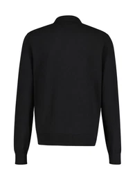 Strickpullover Langarm Strickpolo mit Wollanteil
