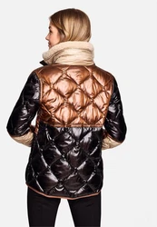 New Canadian Steppjacke mit abnehmbarem Innenkragen Braun/Gold/Grau