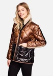 New Canadian Steppjacke mit abnehmbarem Innenkragen Braun/Gold/Grau