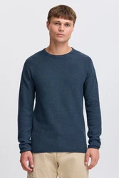 Indicode Strickpullover IDJadas Dunkelblau/Blau/Hellblau