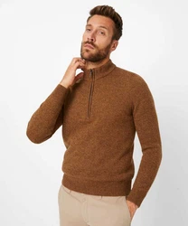 Brax Strickpullover Style STEFFEN Braun/Dunkelbraun/Orange