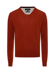 Andrew James Strickpullover Orange/Rot