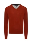 Andrew James Strickpullover Orange/Rot