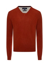 Andrew James Strickpullover Orange/Rot