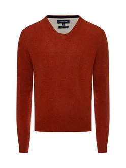 Andrew James Strickpullover Orange/Rot