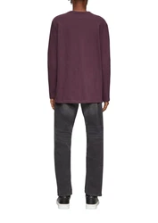 QS Langarmshirt aus Struktur-Jersey Dunkelrot/Lila/Bordeaux/Rosa