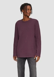 QS Langarmshirt aus Struktur-Jersey Dunkelrot/Lila/Bordeaux/Rosa