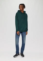 QS Kapuzen-Sweatshirt mit Logostickerei Dunkelgrün/Grün
