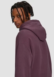 QS Kapuzen-Sweatshirt mit Logostickerei Dunkelrot/Lila/Rosa