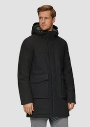 Outdoorjacke Wollmix-Parka mit Kapuze im Relaxed Fit Tape