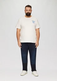 Stoffhose Jeans / Relaxed Fit / Mid Rise / Straight Leg Blende