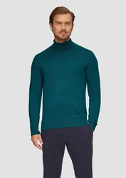 s.Oliver Strickpullover Rollkragenpullover cyanblau