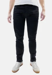 Regular-fit-Jeans Beschichtete Jeans Coated Denim Hose mit Stretch 8195 in Schwarz