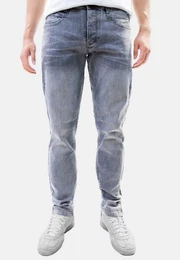 Regular-fit-Jeans Denim Jeans mit Design Taschen und Kontrastnhten 8188 in Hellblau
