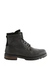 Next Stiefel mit Reißverschluss Schnürstiefelette Schwarz/Dunkelgrau/Grau