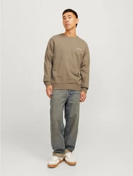 Jack & Jones Sweatshirt JJEBRADLEY GRAPHIC SWEAT CREW NOOS Khaki