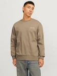 Jack & Jones Sweatshirt JJEBRADLEY GRAPHIC SWEAT CREW NOOS Khaki
