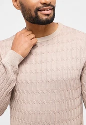 Eterna Strickpullover Rosa/Beige