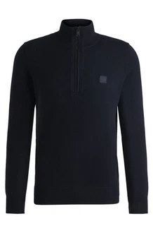 BOSS Strickpullover Kanobix Dunkelblau/Blau