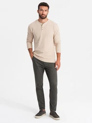 OMBRE Chinohose für Herren Khaki/Dunkelgrün