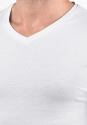 !Solid V-Shirt Langarmshirts im 2er-Pack Grau/Weiß/Silber/Creme