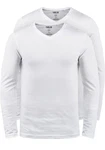 !Solid V-Shirt Langarmshirts im 2er-Pack Grau/Weiß/Silber/Creme