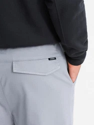 OMBRE Cargojacke Jogginghose mit Cargotaschen Hellgrau/Grau