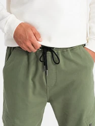OMBRE Cargojacke Jogginghose mit Cargotaschen Dunkelgrün/Khaki/Grün