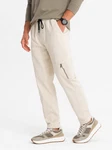 OMBRE Cargojacke Jogginghose mit Cargotaschen Khaki/Beige