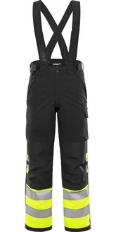 Fristads Warnschutz Shirt Warnschutz Winterhose Kl. 1 2681 GLPS Schwarz/Dunkelblau/Grau/Dunkelgrau