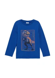 s.Oliver Langarmhemd T-Shirt Blau/Hellblau/Dunkelblau