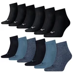 PUMA BODYWEAR Socken Quarter Everyday Dunkelblau/Blau/Hellblau