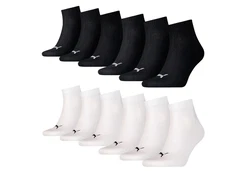 PUMA BODYWEAR Socken Quarter Everyday Weiß/Schwarz