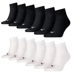 PUMA BODYWEAR Socken Quarter Everyday Weiß/Schwarz