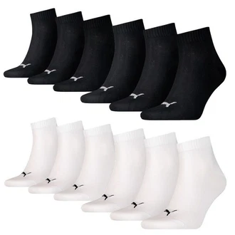 PUMA BODYWEAR Socken Quarter Everyday Weiß/Schwarz