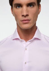 Eterna Businesshemd Langarm SLIM FIT EASY IRON Rosa/Lila