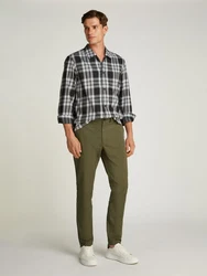 Calvin Klein Herren Hosen 'MODERN TWILL SLIM CHINO' Khaki/Dunkelgrün