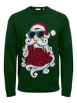 ONLY & SONS Strickpullover ONSXMAS REG 5 PLACE CREW KNIT Grün/Dunkelgrün