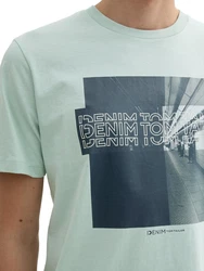 TOM TAILOR DENIM T-Shirt Grün/Hellgrün