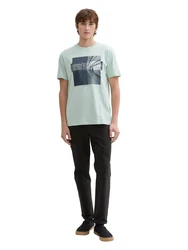TOM TAILOR DENIM T-Shirt Grün/Hellgrün
