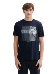 TOM TAILOR DENIM T-Shirt Dunkelblau/Blau