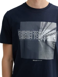 TOM TAILOR DENIM T-Shirt Dunkelblau/Blau