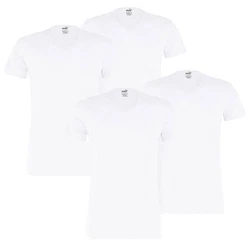 PUMA T-Shirt Basic mit Markenlabel am Ärmelrand 