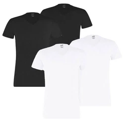 PUMA T-Shirt Basic mit Markenlabel am Ärmelrand Schwarz/Weiß