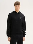 TOM TAILOR Denim Sweatshirt Relaxed Hoodie mit Logo Stickerei 