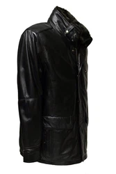 Zimmert Leather Lederjacke Eddi Parka Cognac Braun/Schwarz